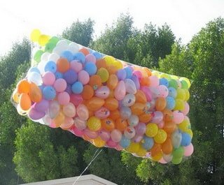 800 adet balonun fileden boşaltılması
