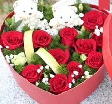 2 adet ayck 11 krmz gl kalp ierisinde Ankara internetten iek sat