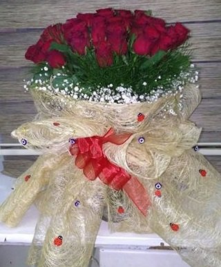 41 adet kırmızı gülden kız isteme buketi Ankara internetten çiçek satışı